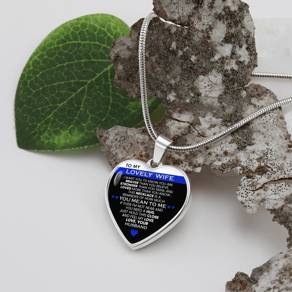 A Police Wife & A Police Officer's Wife Gift: To My Wife – This Necklace Is a Reminder of How Much You Mean to Me
