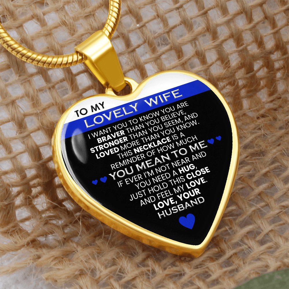 A Police Wife & A Police Officer's Wife Gift: To My Wife – This Necklace Is a Reminder of How Much You Mean to Me