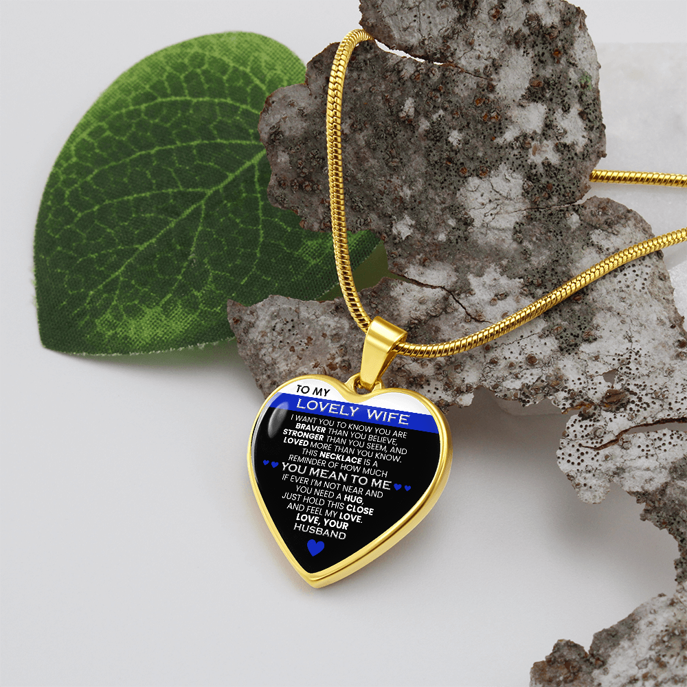 A Police Wife & A Police Officer's Wife Gift: To My Wife – This Necklace Is a Reminder of How Much You Mean to Me
