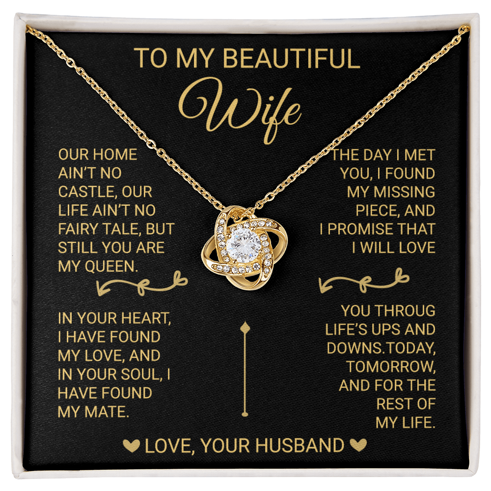 To My Wife - I will love you today, tomorrow, and for the rest of my life.