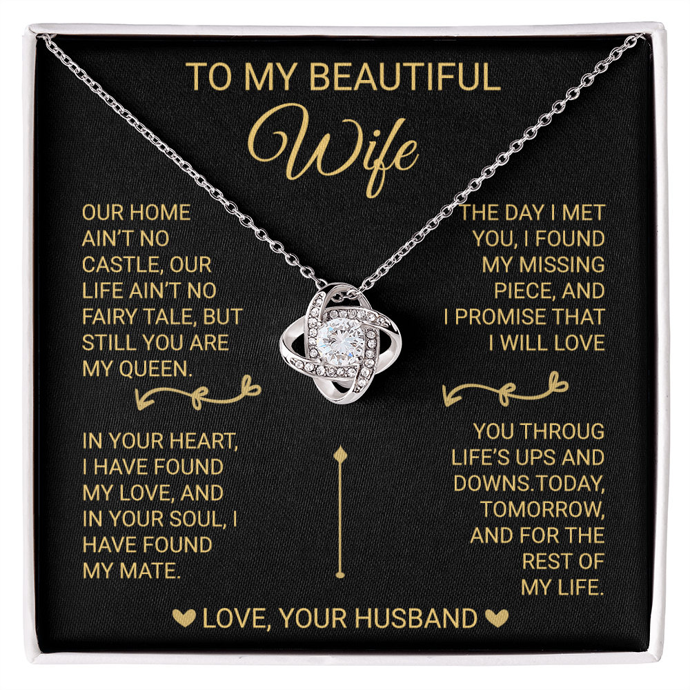 To My Wife - I will love you today, tomorrow, and for the rest of my life.